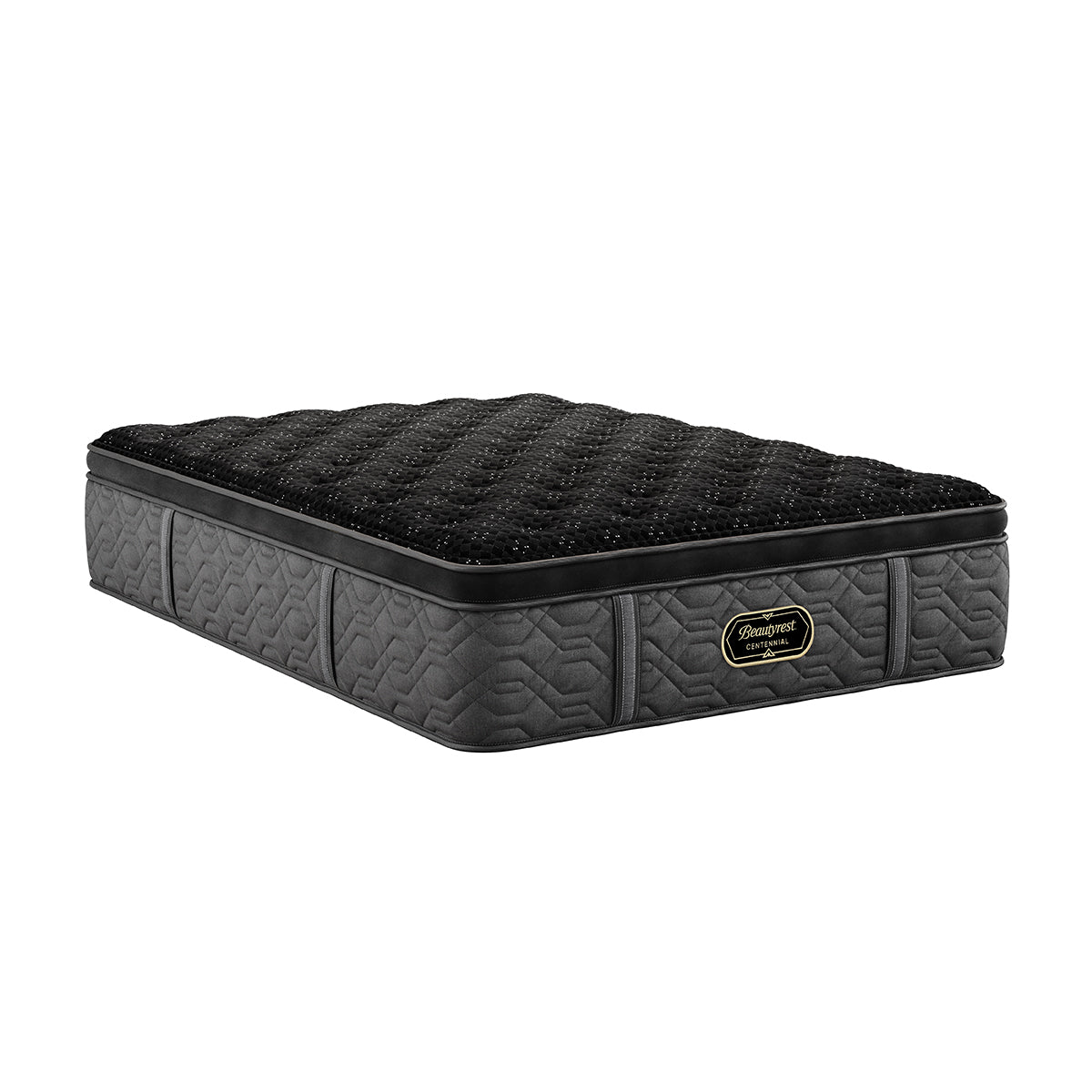 Black Trilliant quilted mattress on a white background